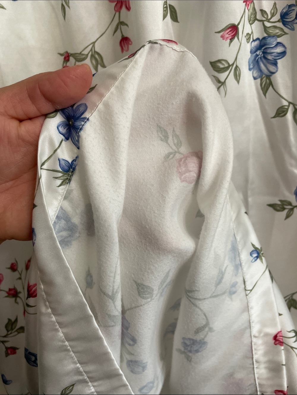 Vintage Charter Club Floral Satin Nightgown Cottagecore Romantic - Picture 5 of 10